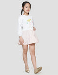 Little M Nonik Kombinasi Woven Midi Dress Lengan Panjang Anak Perempuan