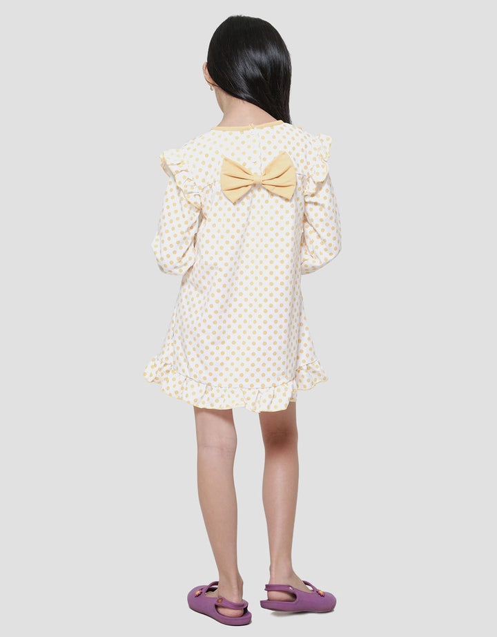 Little M Polkadot Kantong Boneka Midi Dress Anak Perempuan