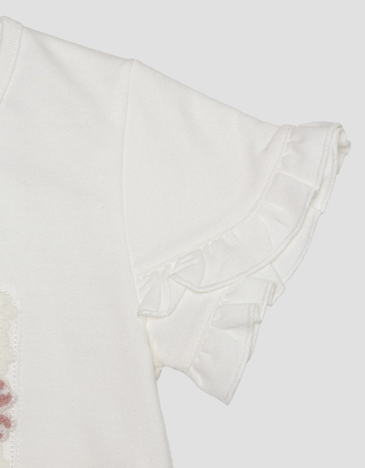 Little M Kombinasi Woven Aplikasi Midi Dress Anak Perempuan