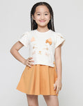 Little M Midi Dress Kombinasi Aplikasi Kucing Anak Perempuan