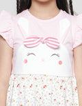 Little M Bunny Patch Midi Dress for Girls