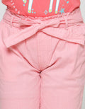 Little M Paperbag Belt Linen Jogger Anak Perempuan