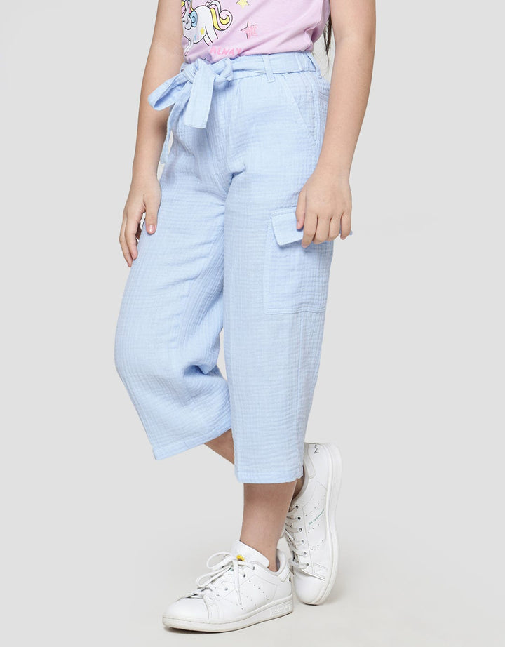 Little M Cargo Long Pants With Belt for Girls