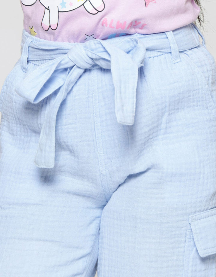 Little M Cargo Long Pants With Belt for Girls
