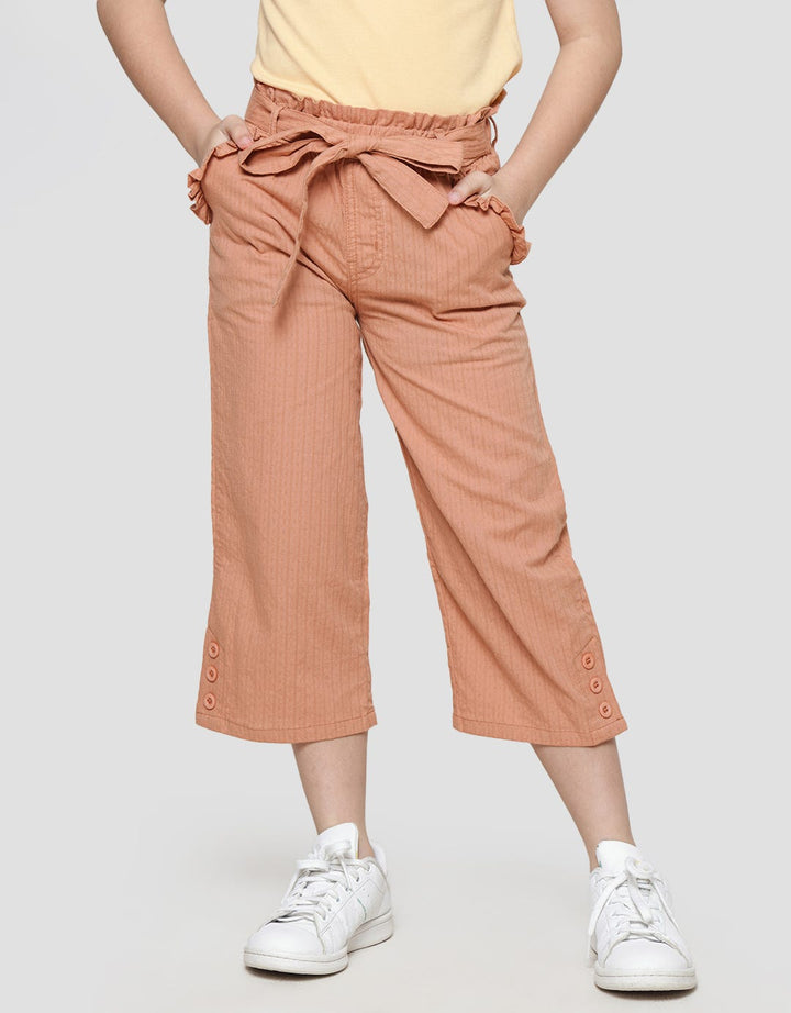 Little M Celana Panjang Kulot Wide Leg With Belt Anak Perempuan