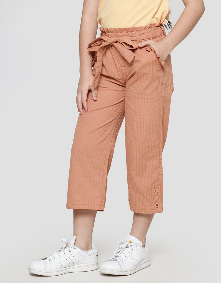 Little M Celana Panjang Kulot Wide Leg With Belt Anak Perempuan
