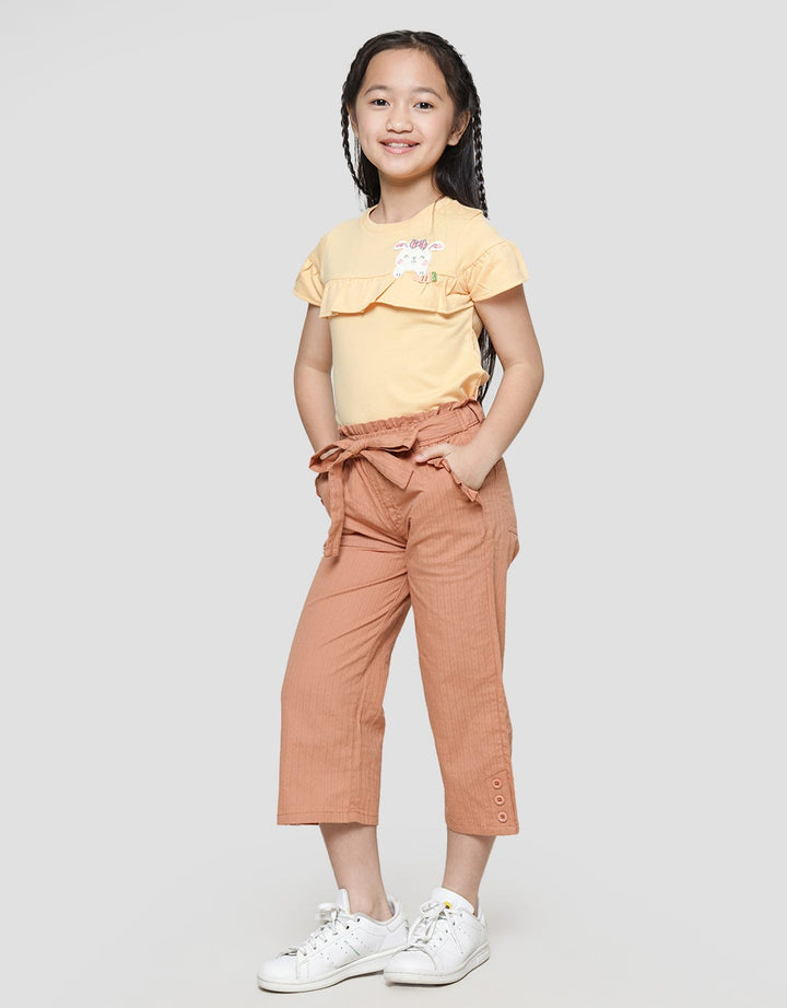 Little M Celana Panjang Kulot Wide Leg With Belt Anak Perempuan