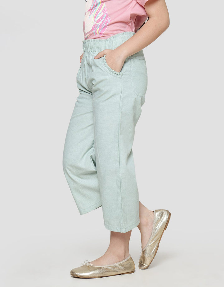 Little M Paperbag Button Girls Pants