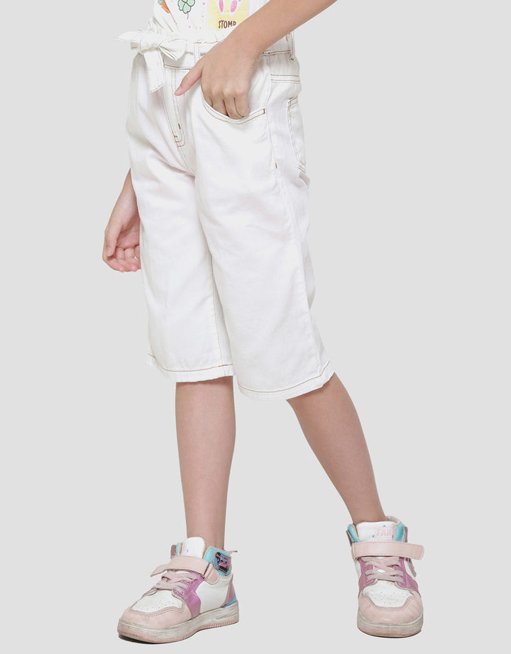 Little M Wide Leg Paperbag Belt 02 Girls Culottes Pants