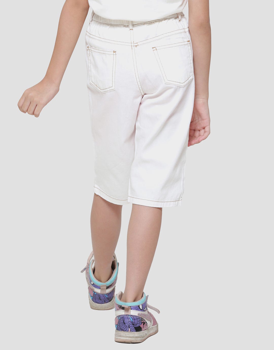 Little M Wide Leg Paperbag Belt 02 Girls Culottes Pants