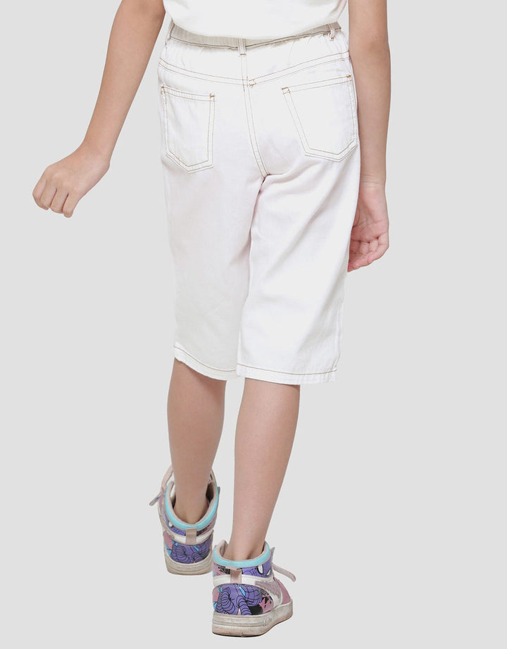 Little M Wide Leg Paperbag Belt 02 Girls Culottes Pants