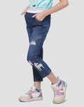 Little M Unicorn Embro Denim Jeggings for Girls