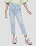 Little M Jegging Bawah Jeriwis Kantong Tempel Celana Denim Anak Perempuan