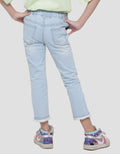 Little M Jegging Bawah Jeriwis Kantong Tempel Celana Denim Anak Perempuan