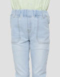 Little M Jegging Bawah Jeriwis Kantong Tempel Celana Denim Anak Perempuan
