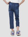 Little M Bordir Bawah Kucing Jegging Denim Anak Perempuan