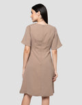 Cardinal Femme V-Neck Dress Wanita