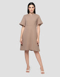 Cardinal Femme V-Neck Dress Wanita