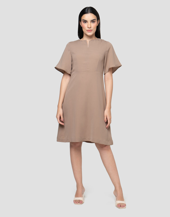 Cardinal Femme V-Neck Dress Wanita