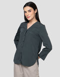 Cardinal Femme V-Neck Kemeja Wanita