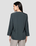 Cardinal Femme V-Neck Kemeja Wanita