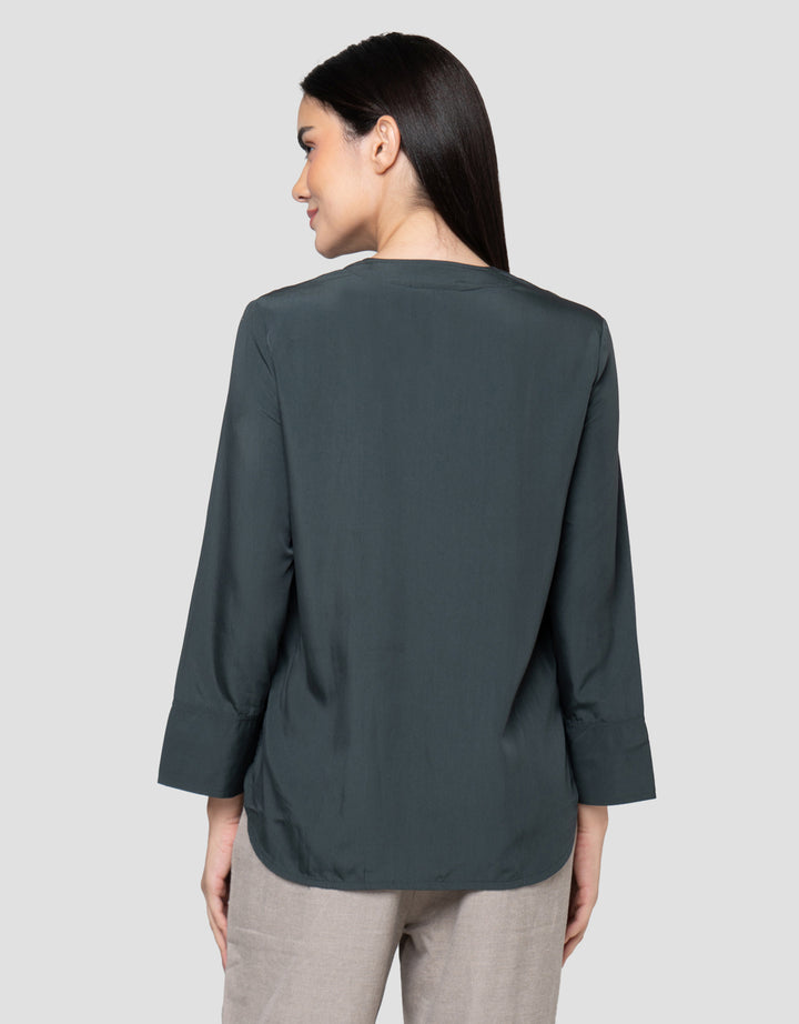 Cardinal Femme V-Neck Kemeja Wanita
