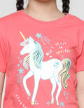 Little M Kaos Lengan Pendek Anak Perempuan Print Unicorn Full Body