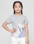 Little M Rainbow Bear Kaos Lengan Pendek Anak Perempuan