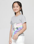 Little M Rainbow Bear Kaos Lengan Pendek Anak Perempuan