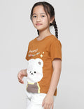 Little M Big Bear Kaos Lengan Pendek Anak Perempuan