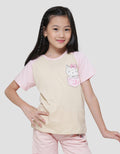 Little M Cat Pocket Kaos Anak Perempuan