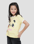 Little M Bis Panda Kaos Lengan Pendek Anak Perempuan