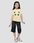 Little M Bis Panda Kaos Lengan Pendek Anak Perempuan