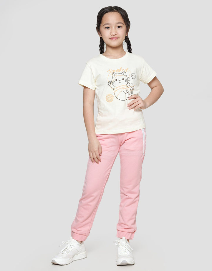 Little M Tangled Cat Kaos Anak Perempuan