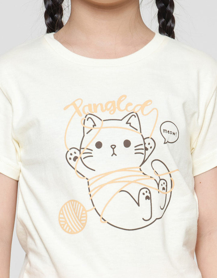 Little M Tangled Cat Kaos Anak Perempuan