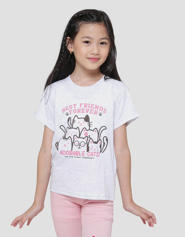 Little M Adorable Cat Kaos Anak Perempuan