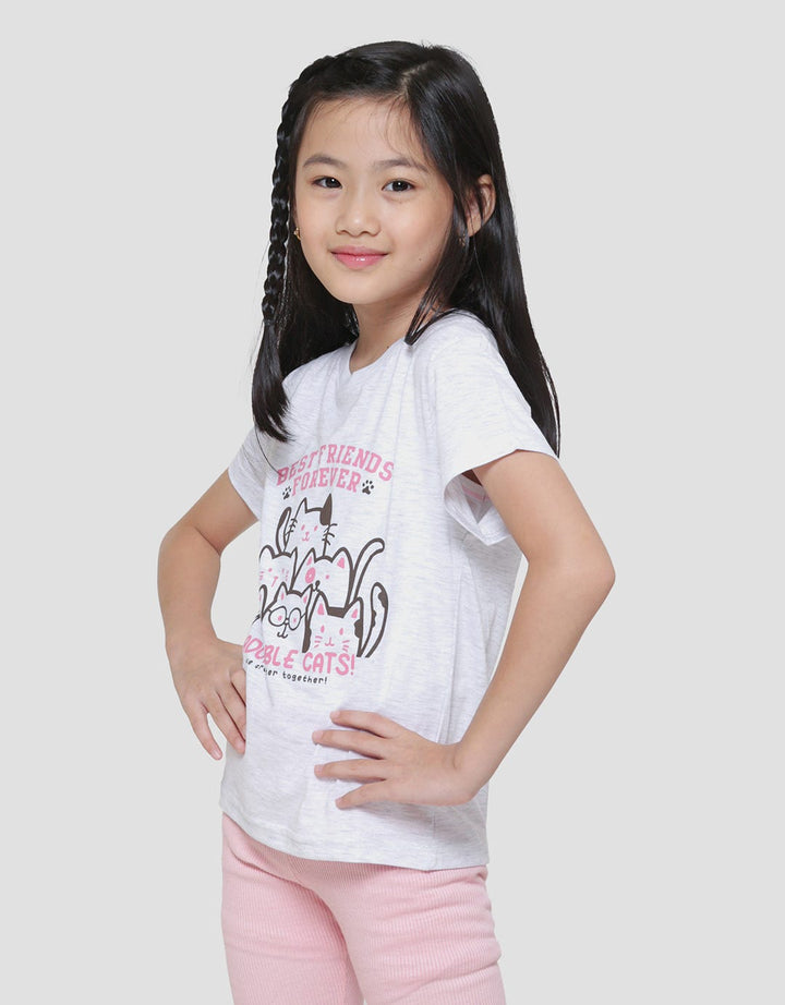 Little M Adorable Cat Kaos Anak Perempuan