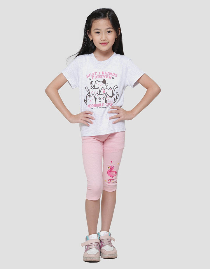 Little M Adorable Cat Kaos Anak Perempuan