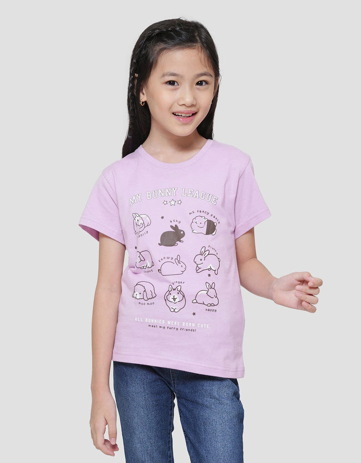 Little M My Bunny Leagues Kaos Lengan Pendek Anak Perempuan