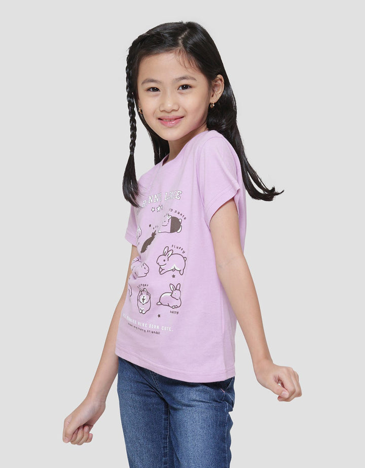 Little M My Bunny Leagues Kaos Lengan Pendek Anak Perempuan