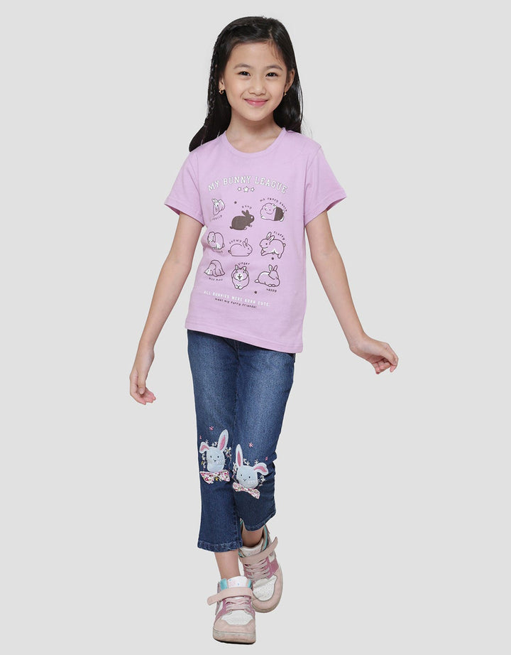 Little M My Bunny Leagues Kaos Lengan Pendek Anak Perempuan