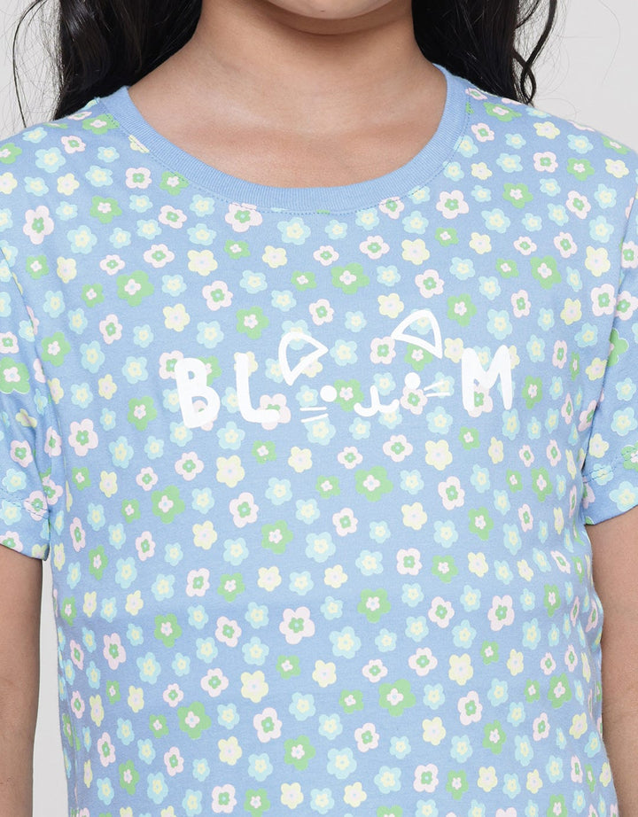 Little M Bloom Cat Kaos Anak Perempuan