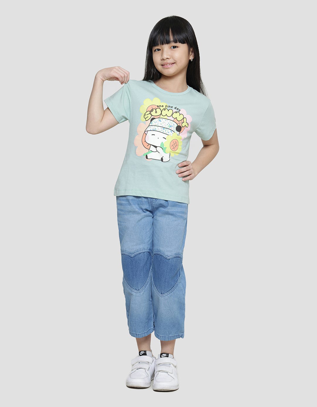 Little M Bloom Cat Kaos Anak Perempuan