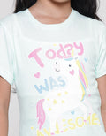 Little M Today Awesome Unicorn Kaos Lengan Pendek Anak Perempuan