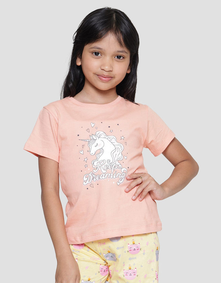 Little M Unicorn Kaos Lengan Pendek Anak Perempuan