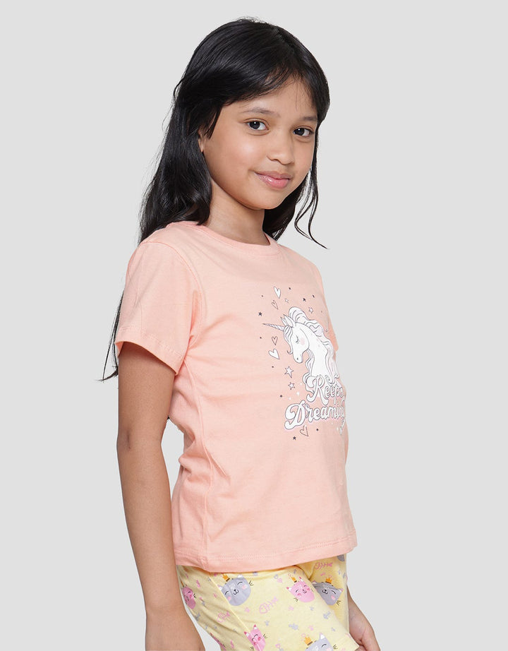 Little M Unicorn Kaos Lengan Pendek Anak Perempuan