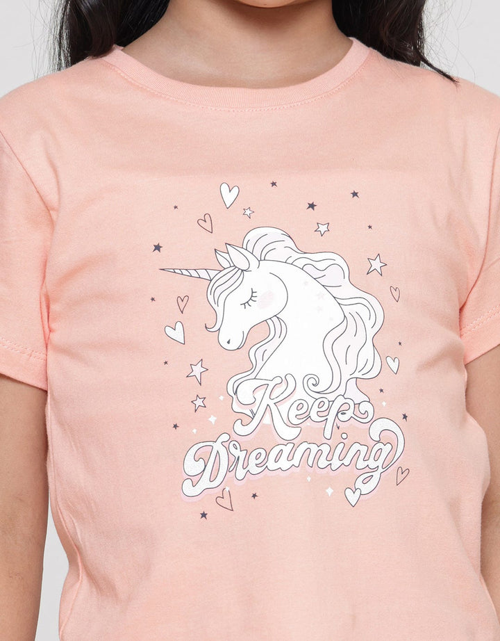 Little M Unicorn Kaos Lengan Pendek Anak Perempuan
