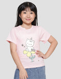 Little M Kittycorn Stay Pawsitive Kaos Anak Perempuan