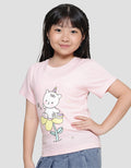 Little M Kittycorn Stay Pawsitive Kaos Anak Perempuan