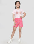 Little M Splash Stripe Girls Shorts